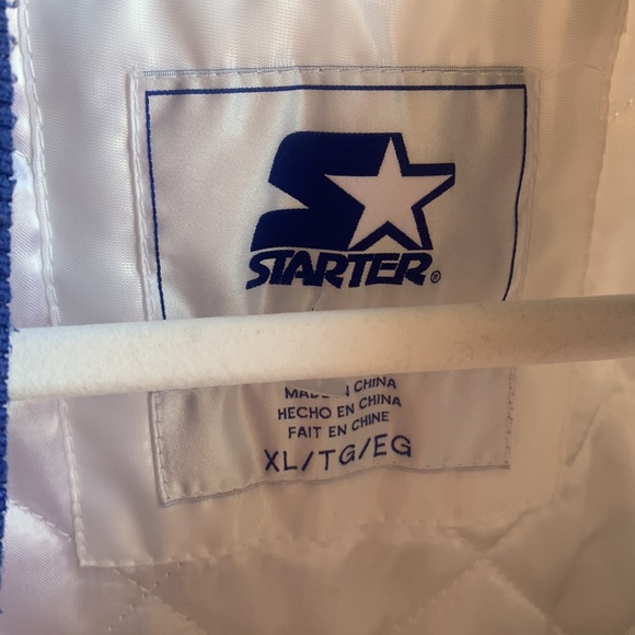 Ty Mopkins Detroit Pistons Starter Varsity Jacket - Picture 6 of 11